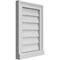 Ekena Millwork Vertical Surface Mount PVC Gable Vent w/ 2"W x 2"H , Brickmould Sill Frame, 14"W x 20"H GVPVE14X2003SN - alternate 3